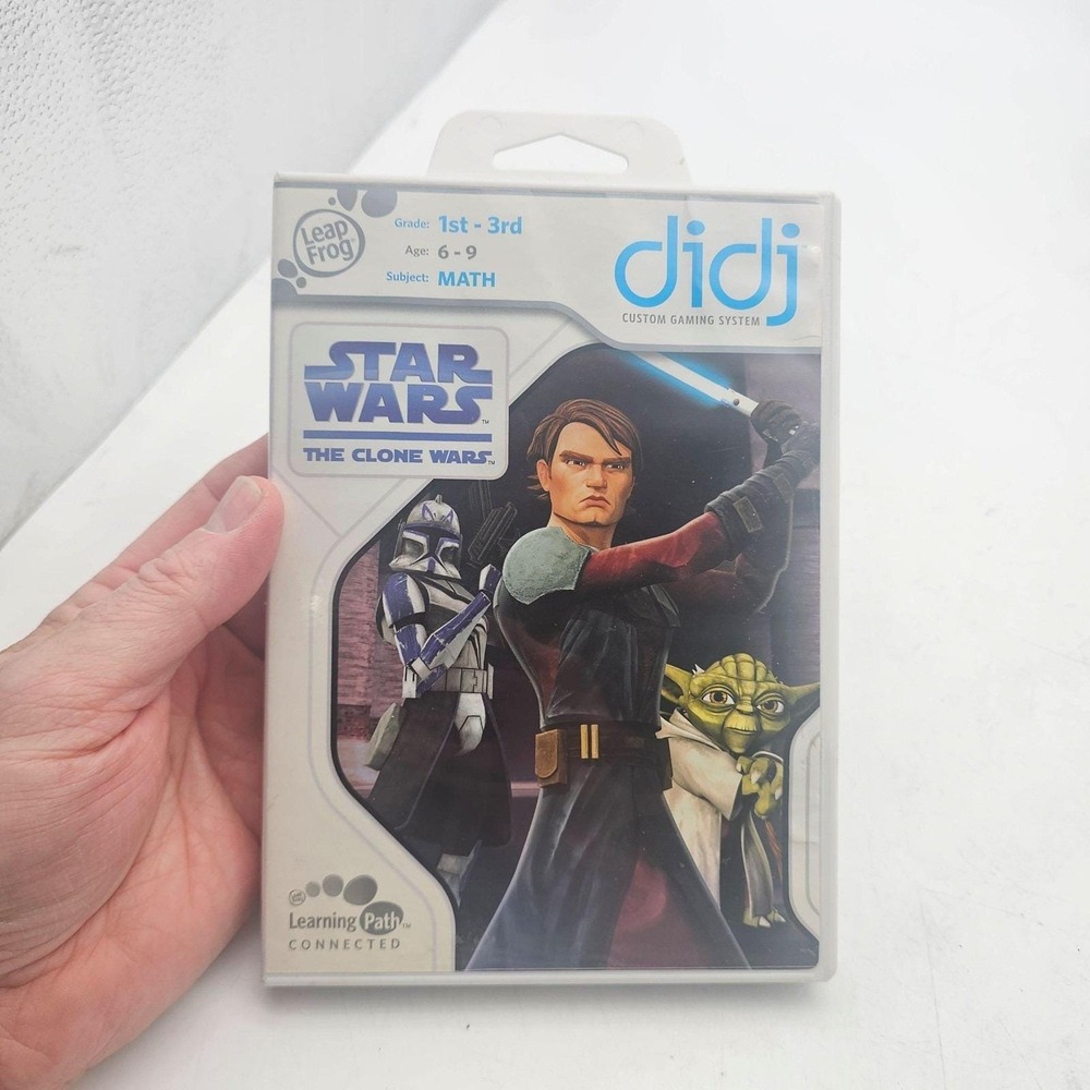Star Wars The Clone Wars LeapFrog Didj Game Case Manual Math Educational Kids